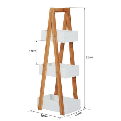 HOMCOM 3 Tier A Frame Bathroom Shower Caddy Freestanding Rack Storage Unit Shelf Organiser