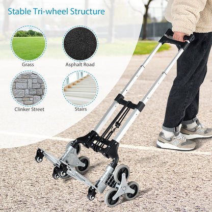 Outdoor Folding Hand Truck with 4 Universal Wheels and Elastic Rope