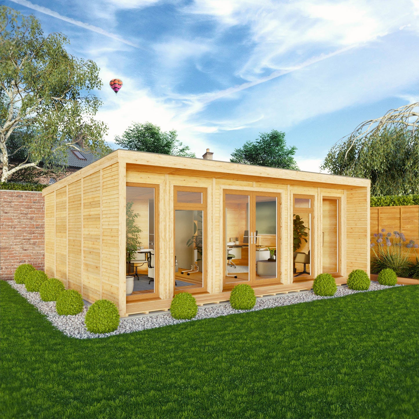 Sherwood Cresswell 6M X 4M Insulated Garden Room - (Upvc Windows & Doors) - Oak