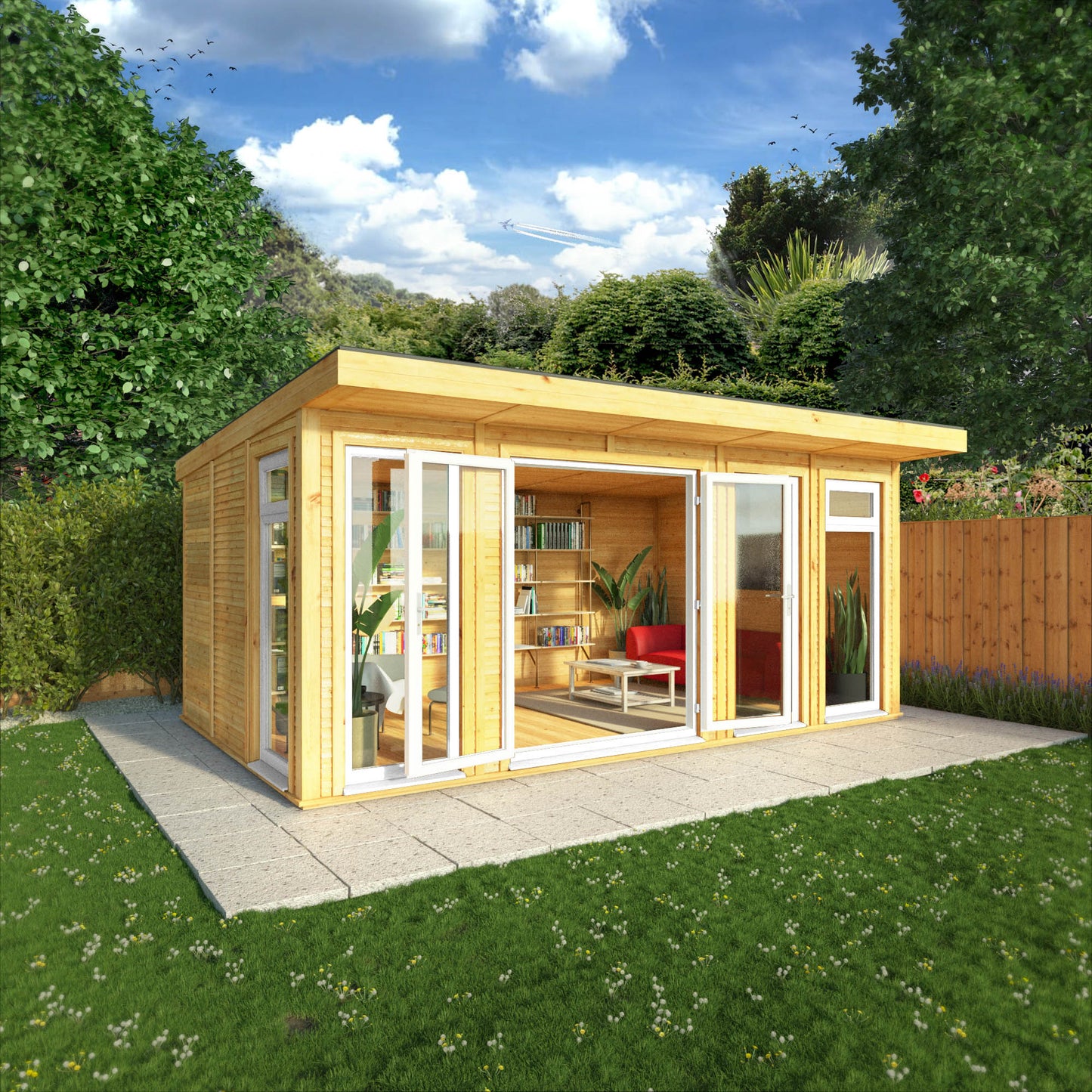 Sherwood Edwinstowe 5M X 3M Insulated Garden Room - (Upvc Windows & Doors) - White