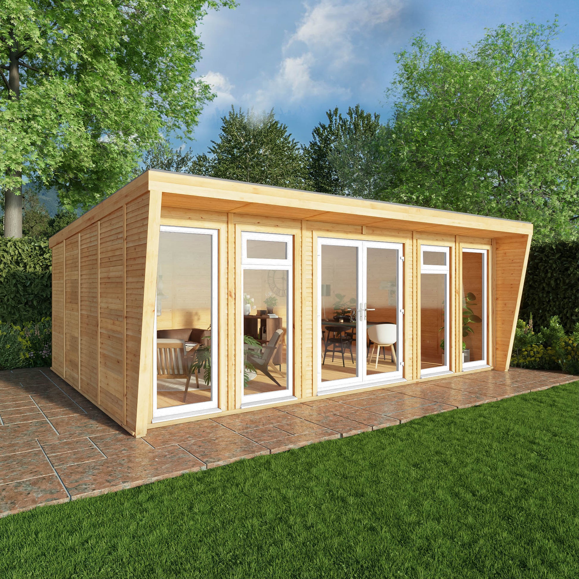 Sherwood Harlow 6M X 4M Insulated Garden Room - (Upvc Windows & Doors) - White