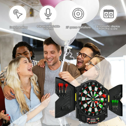 LED Dart Board with 216 Variations 12 Darts Included