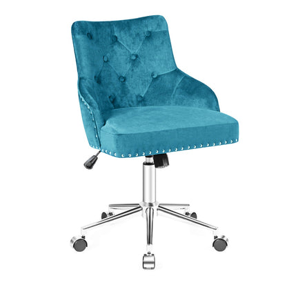 Adjustable 360° Swivel Accent Armchair-Turquoise