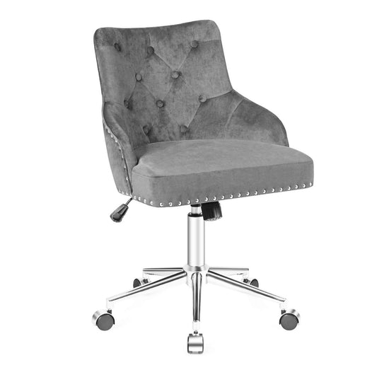 Adjustable 360° Swivel Accent Armchair-Grey