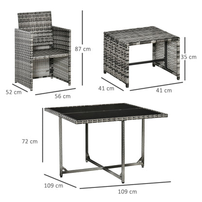 outsunny-9pc-rattan-garden-furniture-outdoor-patio-dining-table-set-weave-wicker-8-seater-stool-mixed-grey