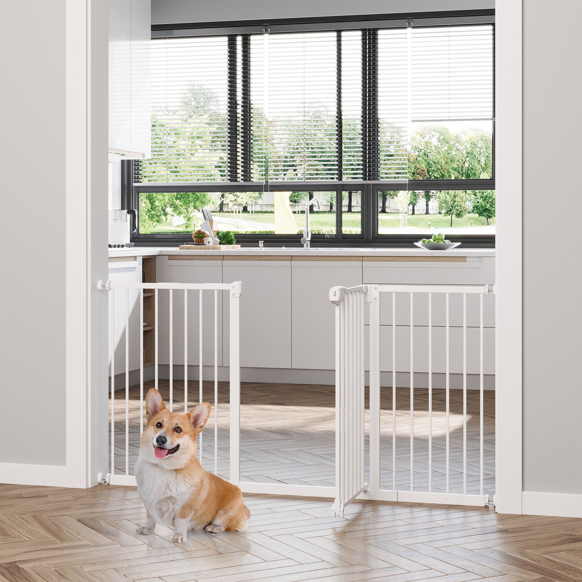 Hallway gate for pets best sale