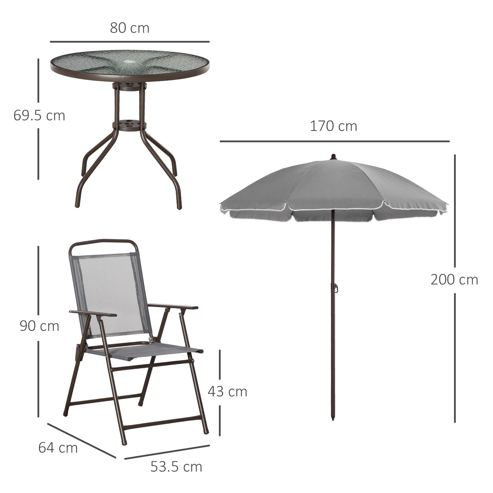 outsunny-6-piece-patio-dining-set-with-umbrella-4-folding-dining-chairs-round-tempered-glass-table-for-garden-backyard-and-poolside-grey