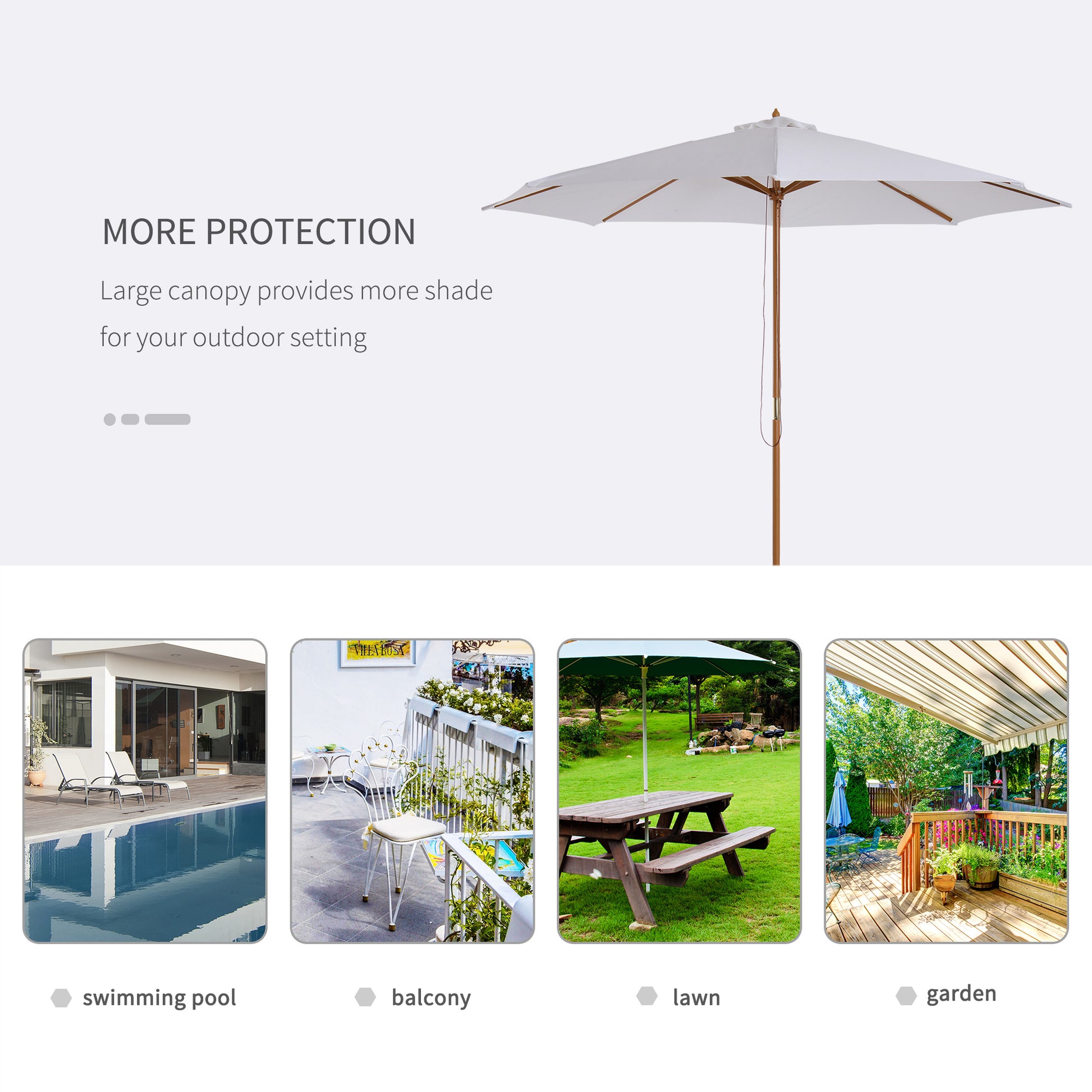 outsunny-3m-fir-wooden-parasol-garden-umbrellas-8-ribs-bamboo-sun-shade-patio-outdoor-umbrella-canopy-cream-white