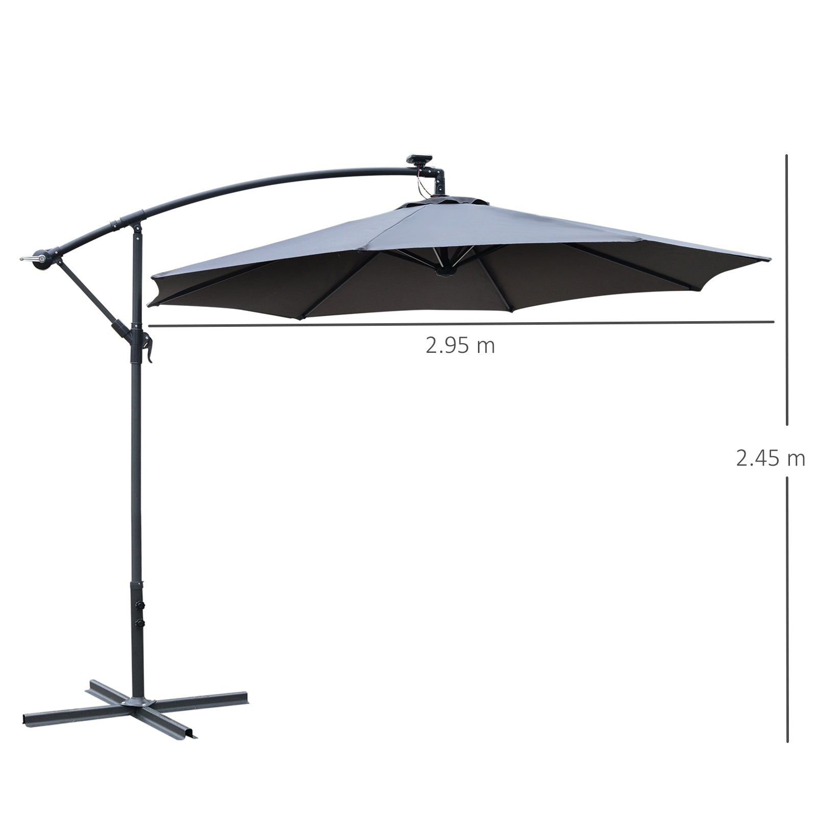 outsunny-3m-led-banana-parasol-garden-cantilever-umbrella-with-solar-lights-crank-handle-and-cross-base-hanging-sun-shade-grey