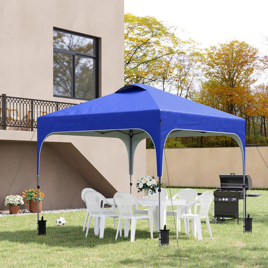 outsunny-3x3m-pop-up-gazebo-height-adjustable-foldable-canopy-tent-w-carry-bag-wheels-and-4-leg-weight-bags-blue