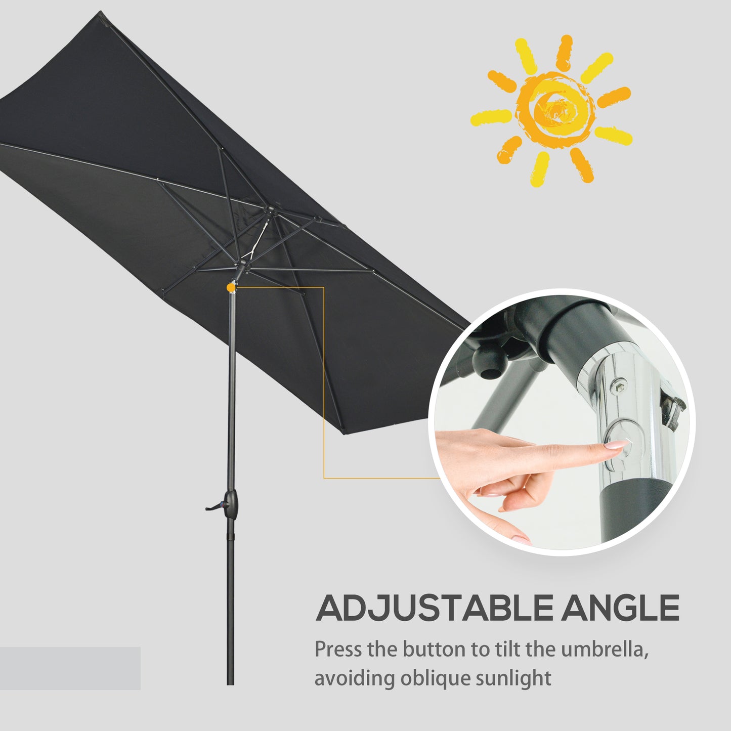 outsunny-2-x-3m-garden-parasols-umbrellas-rectangular-patio-market-umbrella-outdoor-sun-shade-w-crank-push-button-tilt-aluminium-pole-black