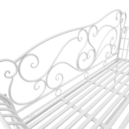 outsunny-metal-bench-white