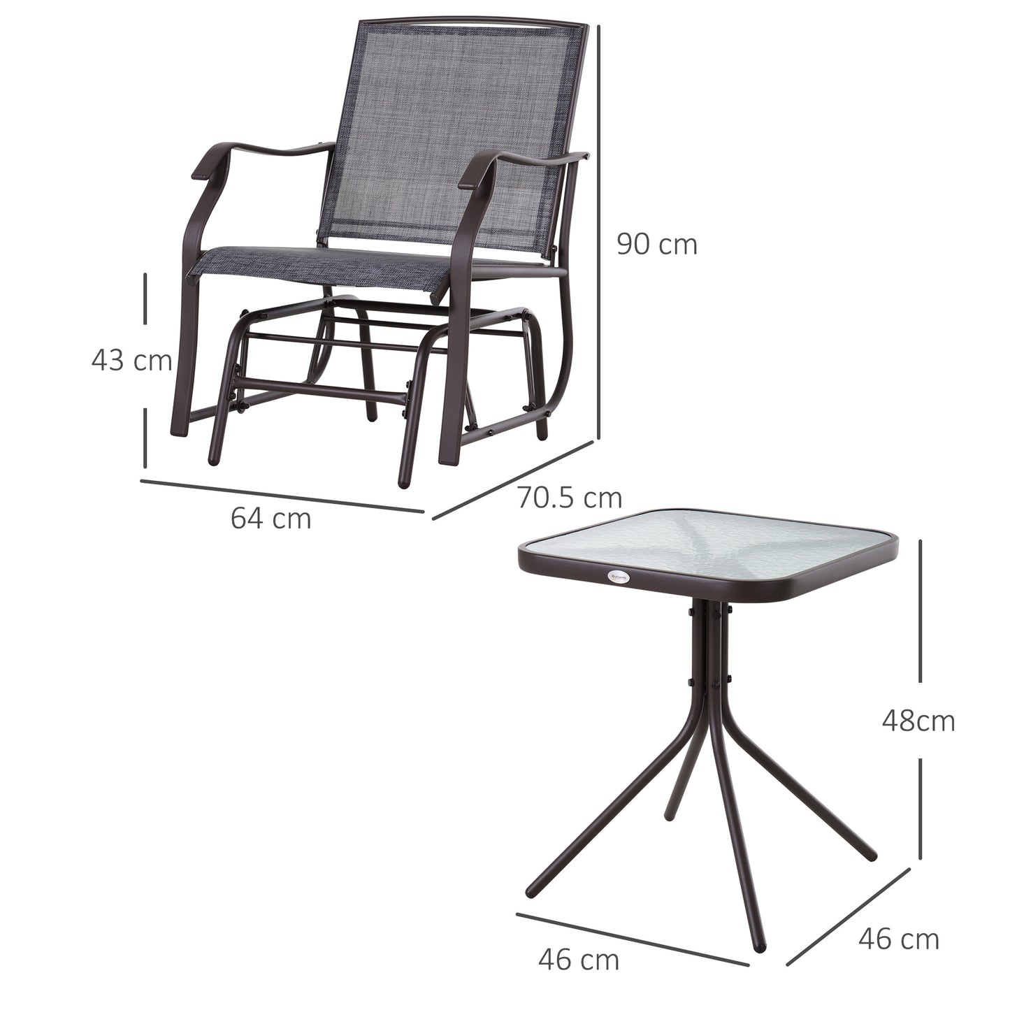 outsunny-glider-rocking-chair-table-set-2-single-seaters-rocker-garden-swing-chair-patio-furniture-bistro-set-grey