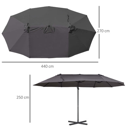 outsunny-double-parasol-patio-umbrella-garden-sun-shade-w-steel-pole-12-support-ribs-crank-handle-easy-lift-twin-canopy-grey