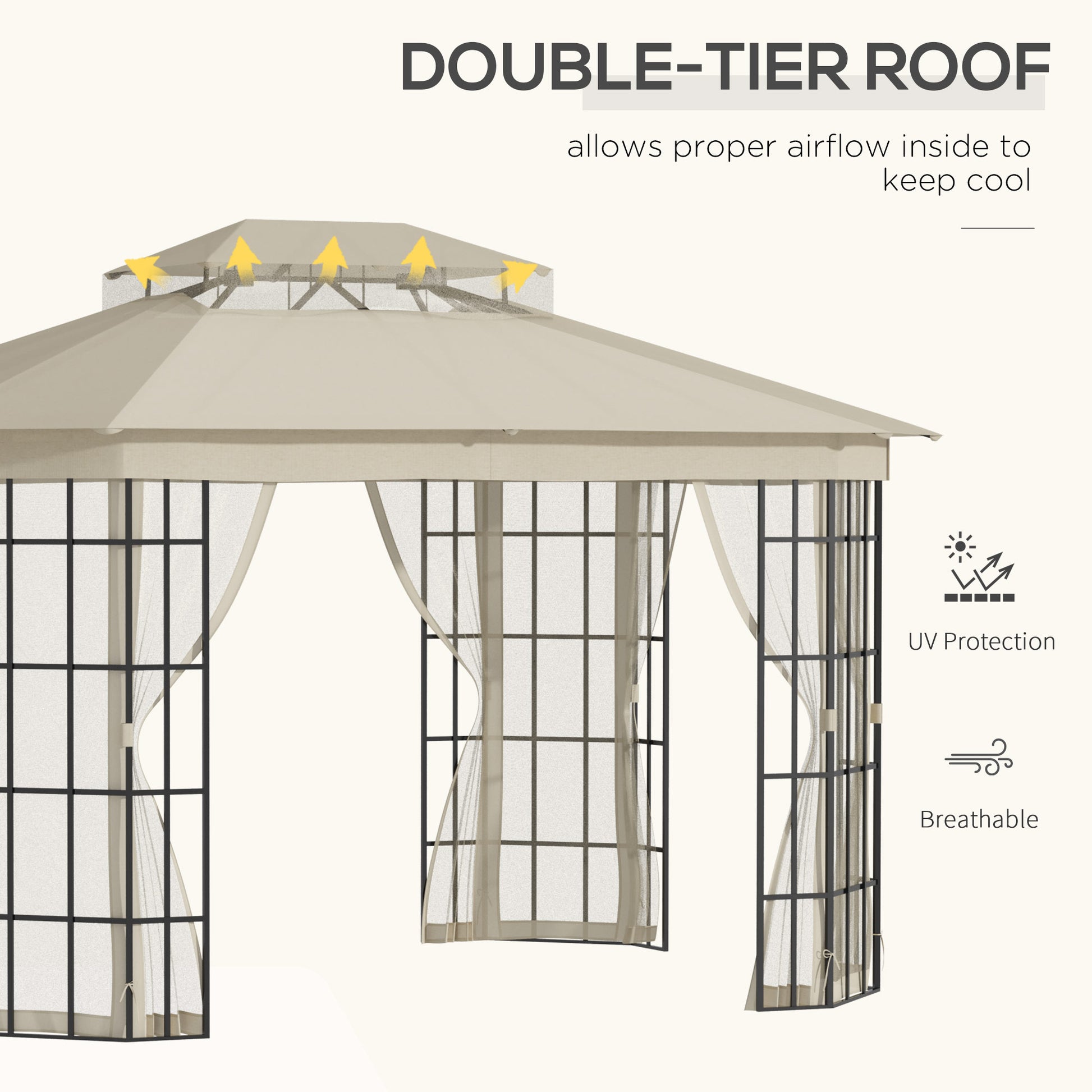 outsunny-3-7-x-3m-patio-gazebo-canopy-garden-tent-shelter-with-2-tiers-roof-and-mosquito-netting-metal-frame-beige