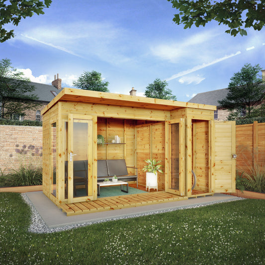 12 X 8 Premium Garden Room Summerhouse With Side Shed