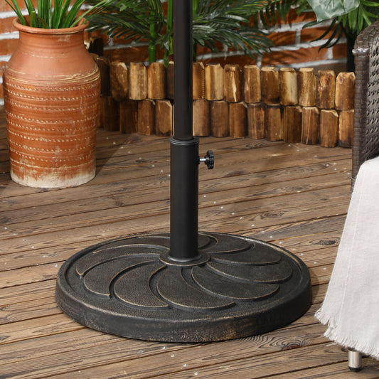 outsunny-18kg-resin-garden-parasol-base-round-outdoor-market-umbrella-stand-weight-for-poles-of-38mm-to-48mm-bronze