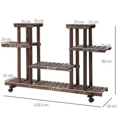 outsunny-4-tier-floor-standing-flower-rack-wood-plant-stand-for-indoor-outdoor-garden-balcony-w-wheels-handle-123-5l-x-33w-x-80h-cm-8-pots