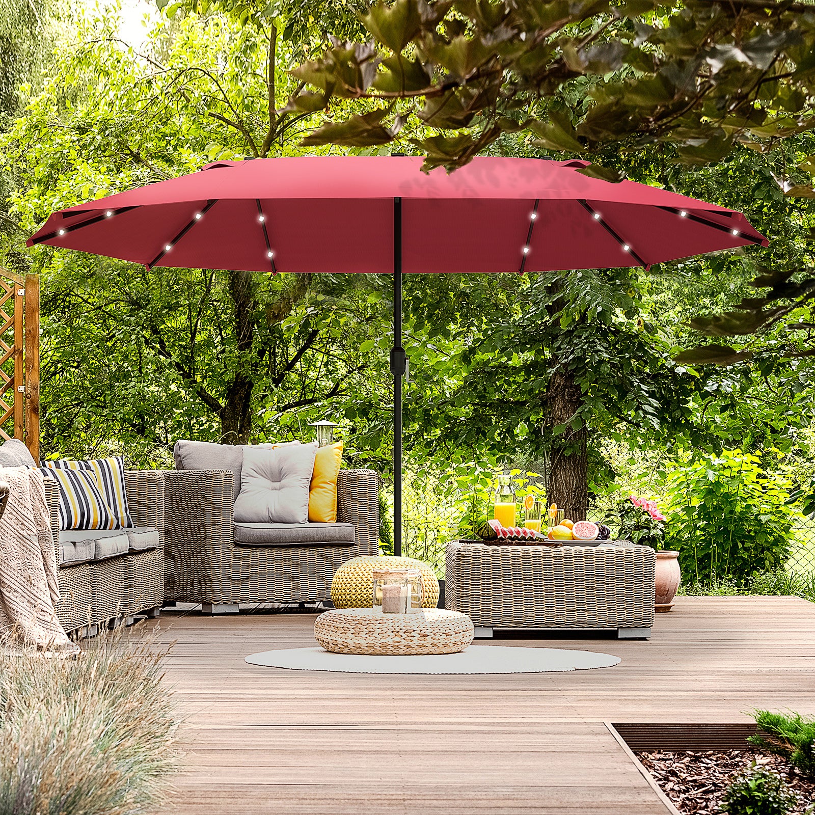 outsunny-4-4m-double-sided-sun-umbrella-garden-parasol-patio-sun-shade-outdoor-with-led-solar-light-no-base-included-wine-red