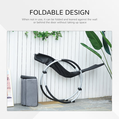 outsunny-orbital-rocking-chair-folding-lounger-anti-drop-with-mat-removable-design-2-in-1-145x74x86cm-black-grey