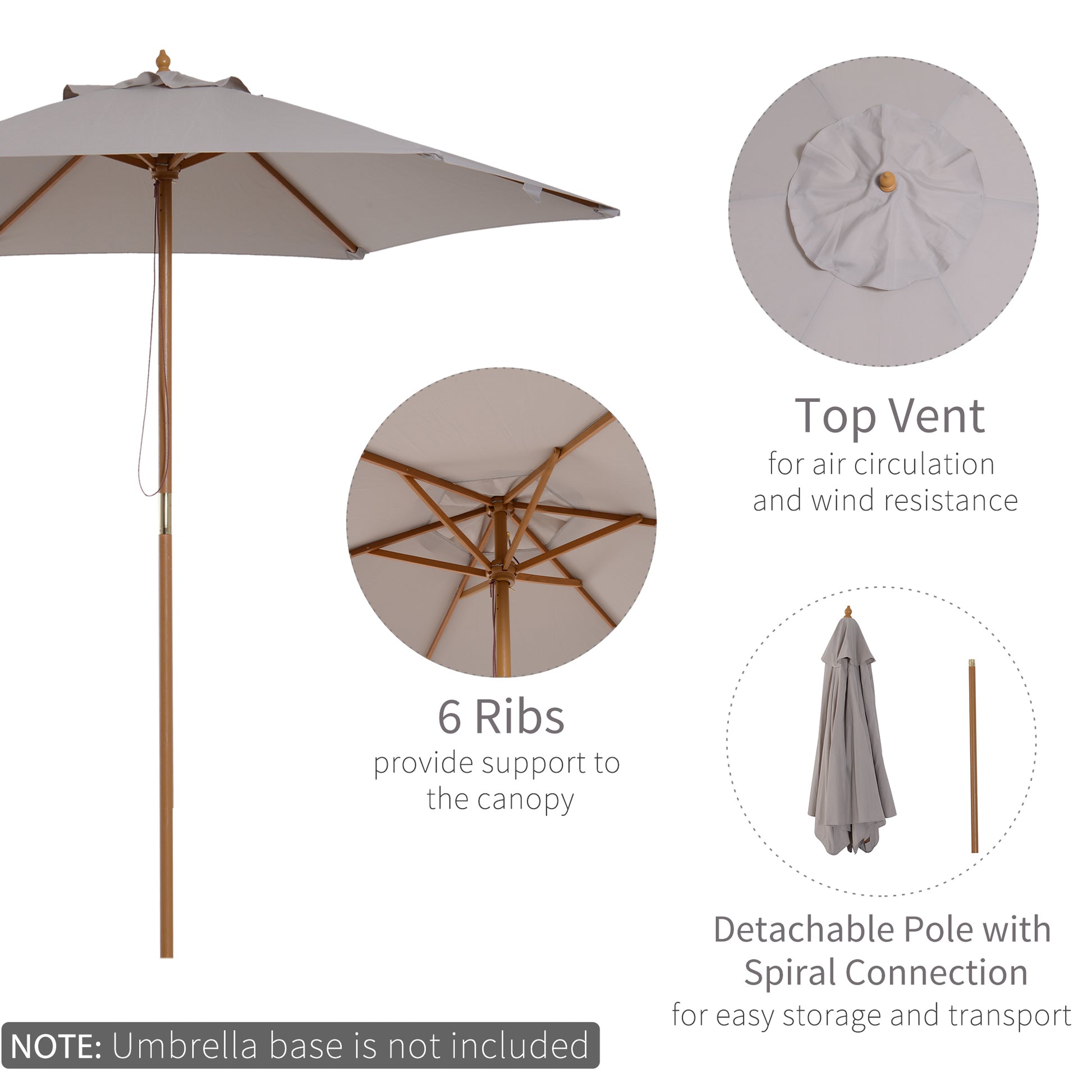 outsunny-2-5m-wood-garden-parasol-sun-shade-patio-outdoor-wooden-umbrella-canopy-grey