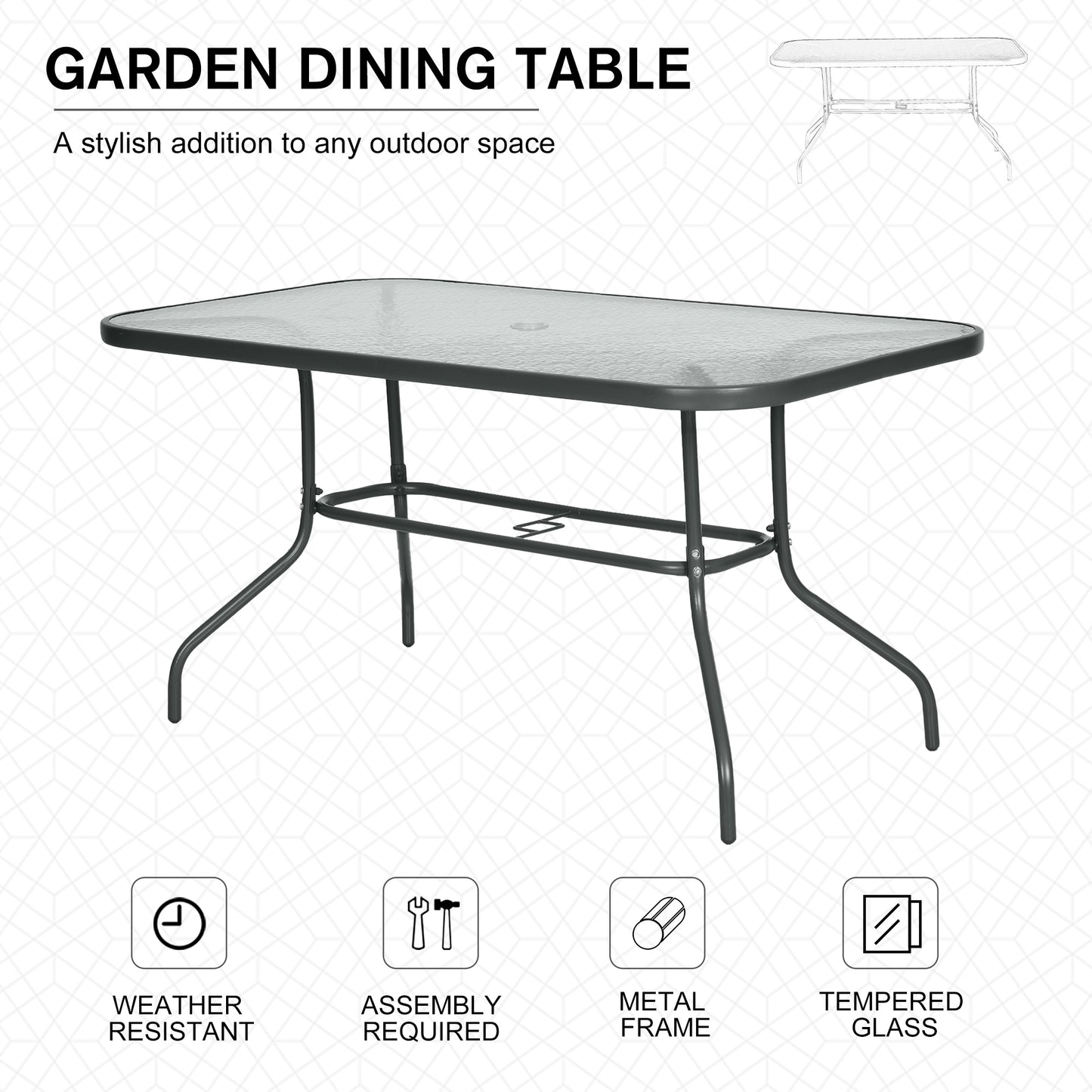 outsunny-aquatex-glass-garden-table-curved-metal-frame-w-parasol-hole-4-legs-outdoor-dining-sturdy-balcony-friends-family-tempered-grey