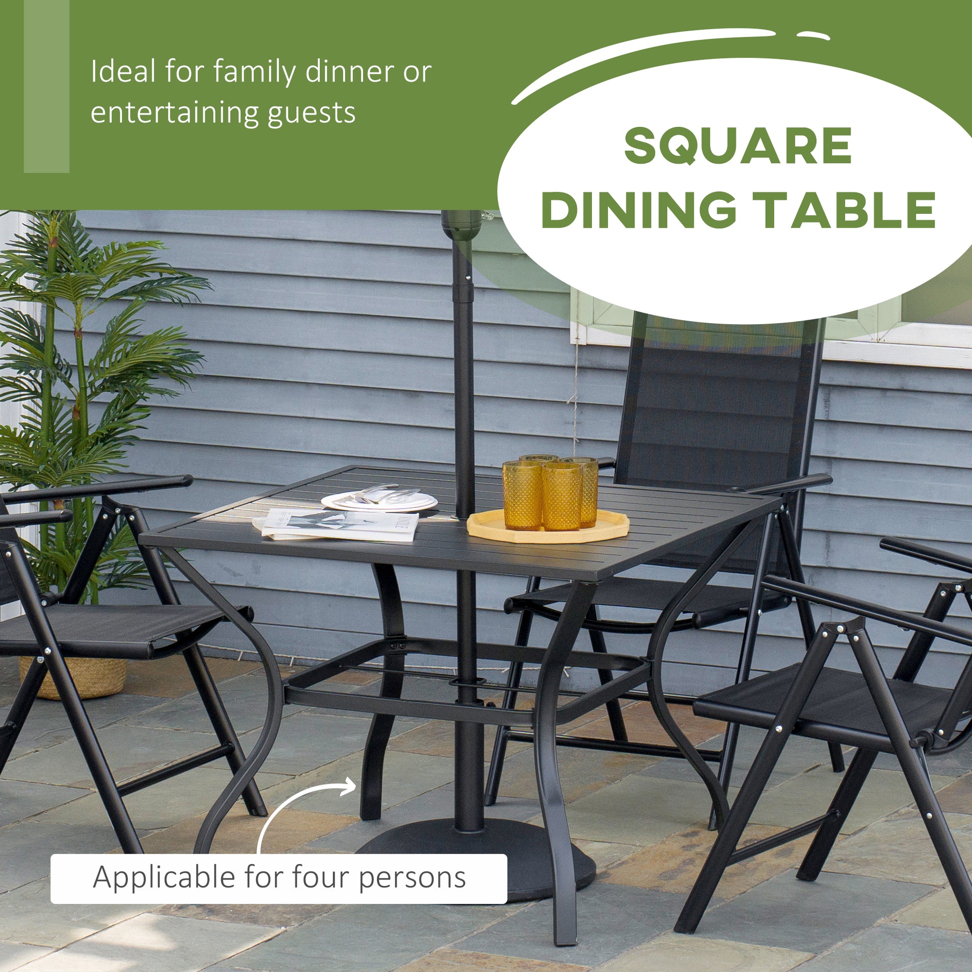 outsunny-garden-table-with-parasol-hole-outdoor-dining-garden-table-for-four-square-patio-table-with-slatted-metal-plate-top-black