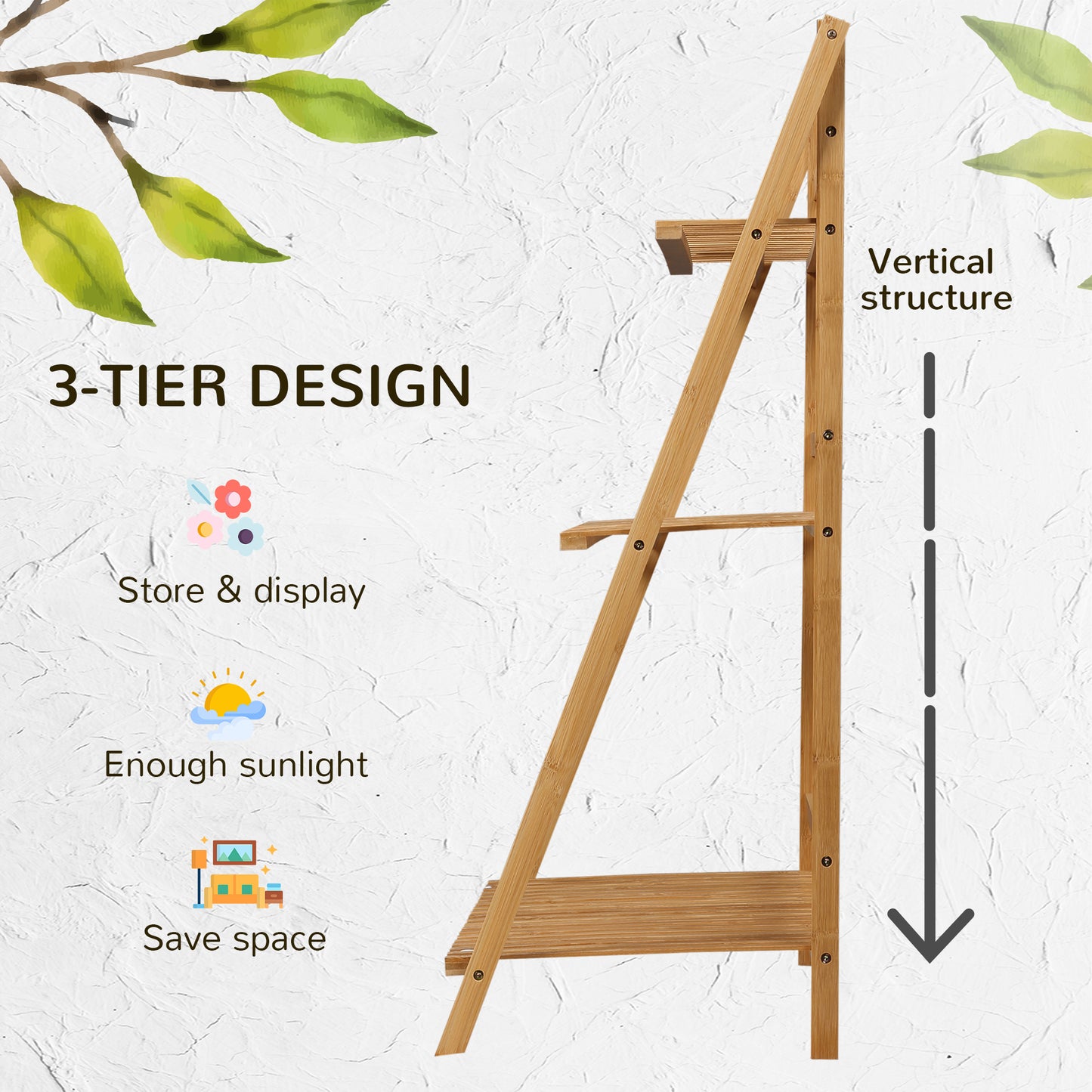 outsunny-3-tier-plant-stand-plant-shelf-rack-folding-bamboo-display-stand-98x37x96-5cm-natural