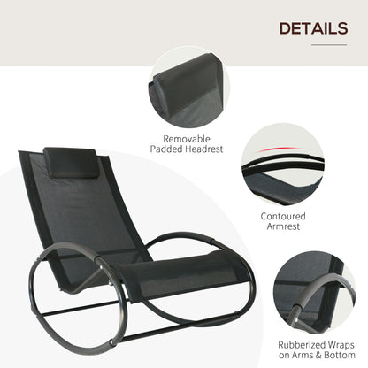 outsunny-rocking-chair-sun-lounger-recliner-rocker-texteline-fabric-patio-garden-relaxer-with-pillow-black