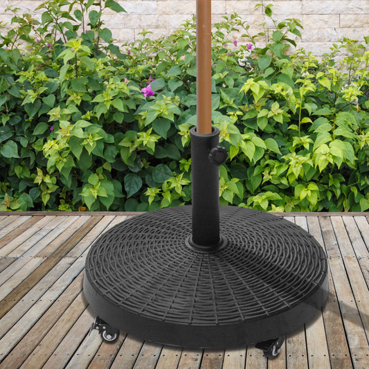 outsunny-22-7kg-resin-patio-parasol-base-umbrella-stand-weight-deck-garden-sunshade-holder-round-w-wheels-brakes-outdoor