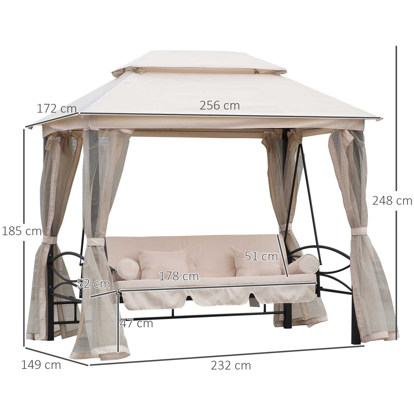 outsunny-outdoor-2-in-1-convertible-swing-chair-bed-3-seater-porch-w-nettings