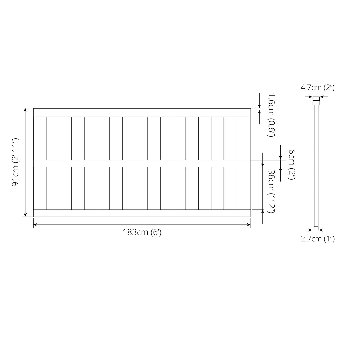 Feather Edge 915Mm - Pressure Treated