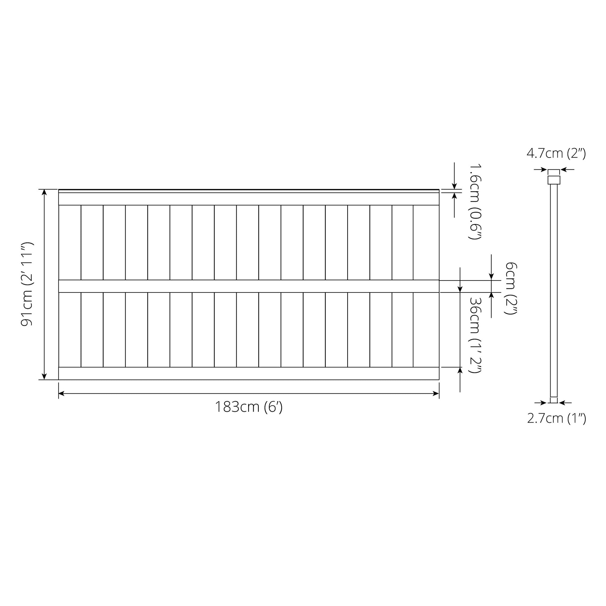 Feather Edge 915Mm - Pressure Treated