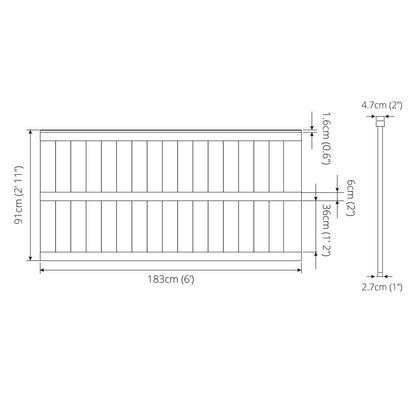 Feather Edge 915Mm - Pressure Treated