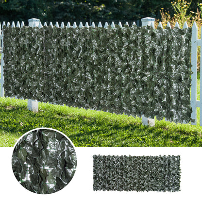 outsunny-set-of-two-artificial-leaf-hedge-screen-privacy-fence-panel-for-garden-outdoor-indoor-decor-dark-green-3-x-1-5-m