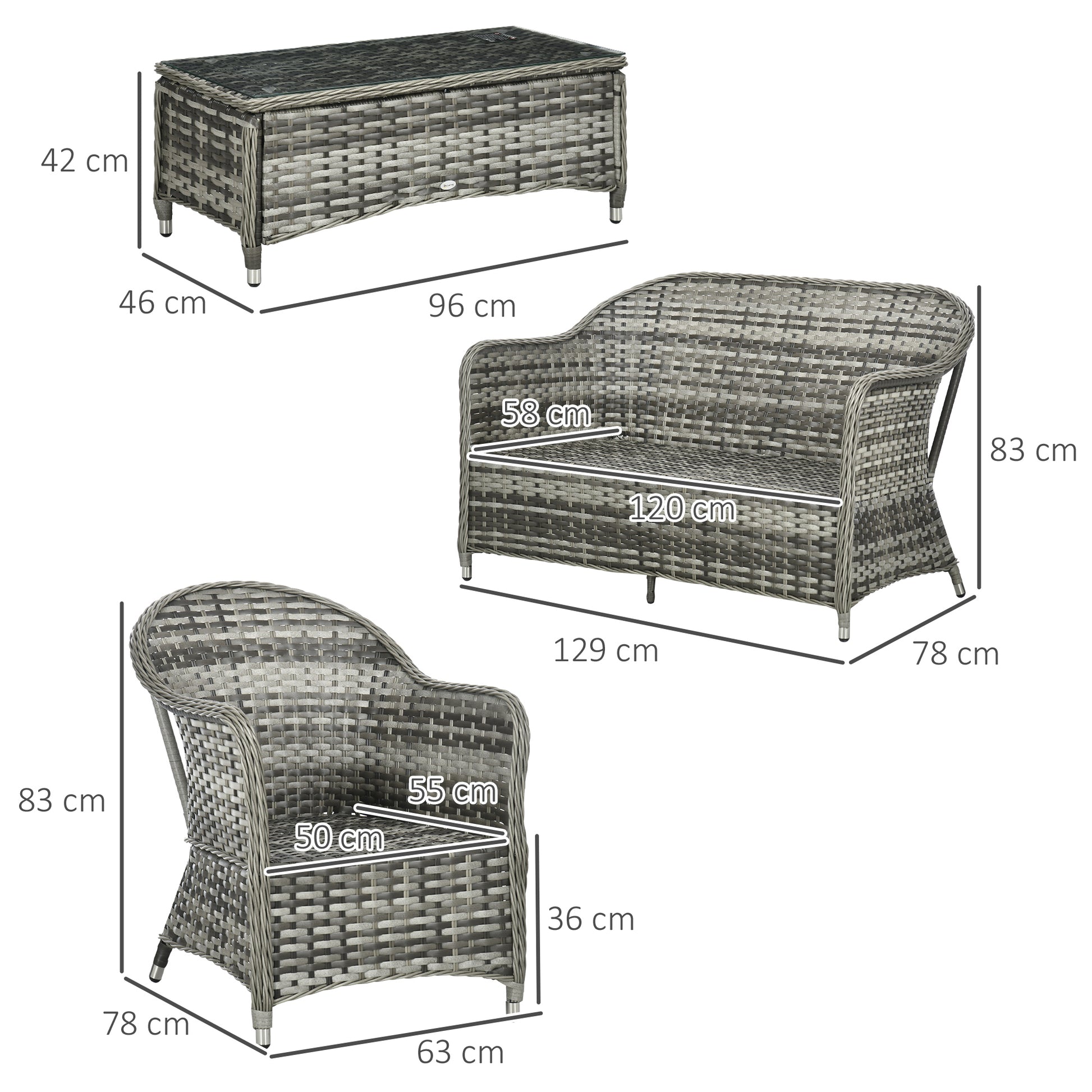 outsunny-4-pieces-pe-rattan-wicker-sofa-set-outdoor-conservatory-furniture-lawn-patio-coffee-table-w-cushion-grey