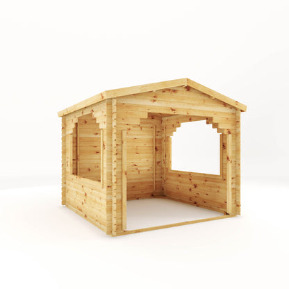 3M X 3M Log Gazebo - 28Mm