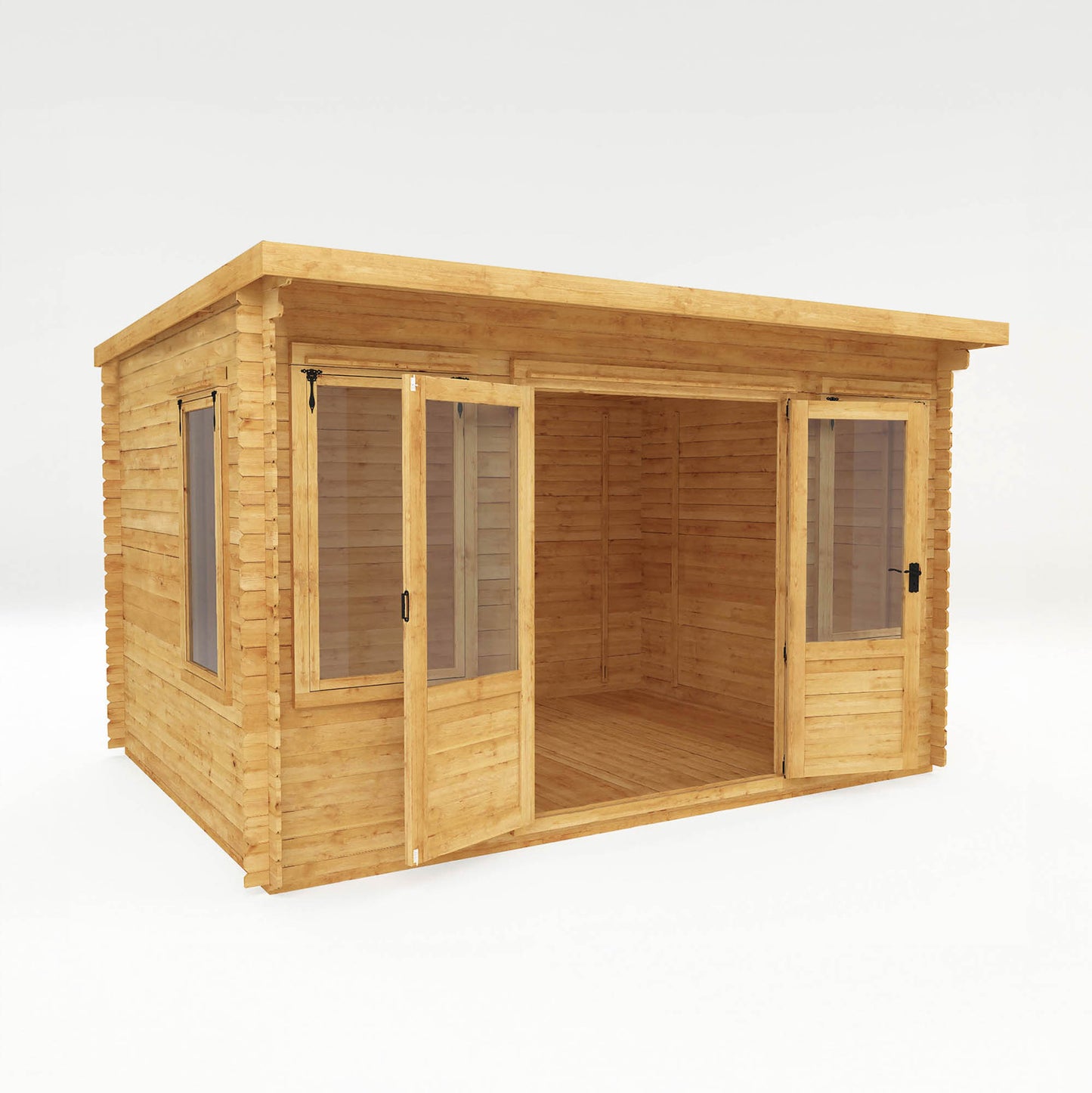 4M X 3M Pent 19Mm Log Cabin