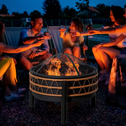 outsunny-outdoor-fire-pit-metal-round-firepit-bowl-charcoal-log-wood-burner-with-screen-cover-poker-for-patio-bbq-camping-64-x-64-x-58cm-black