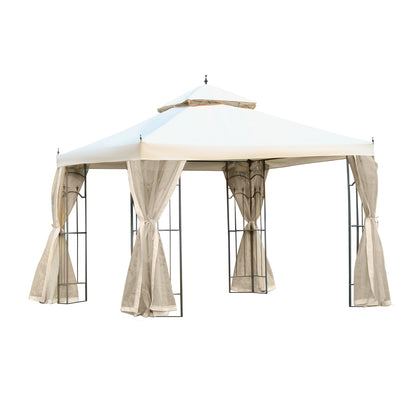 outsunny-300x300cm-garden-gazebo-double-top-outdoor-canopy-patio-event-party-tent-backyard-sun-shade-with-mesh-curtain-beige