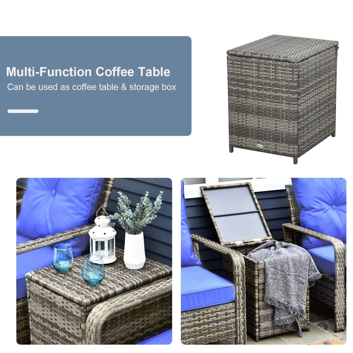 outsunny-3-pcs-pe-rattan-wicker-garden-furniture-patio-bistro-set-weave-conservatory-sofa-storage-table-and-chairs-set-blue-cushion-grey-wicker