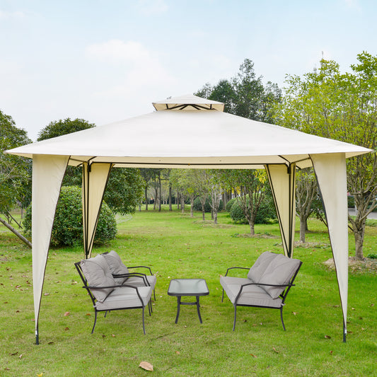 outsunny-3-5x3-5m-side-less-outdoor-canopy-tent-gazebo-w-2-tier-roof-steel-frame-garden-party-gathering-shelter-beige