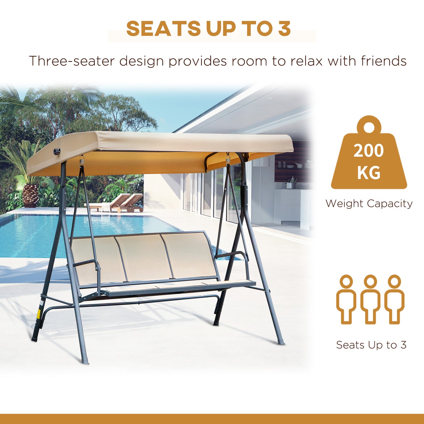 outsunny-3-seater-swing-chair-canopy-replacement-outdoor-hammock-w-canopy-steel-frame-beige