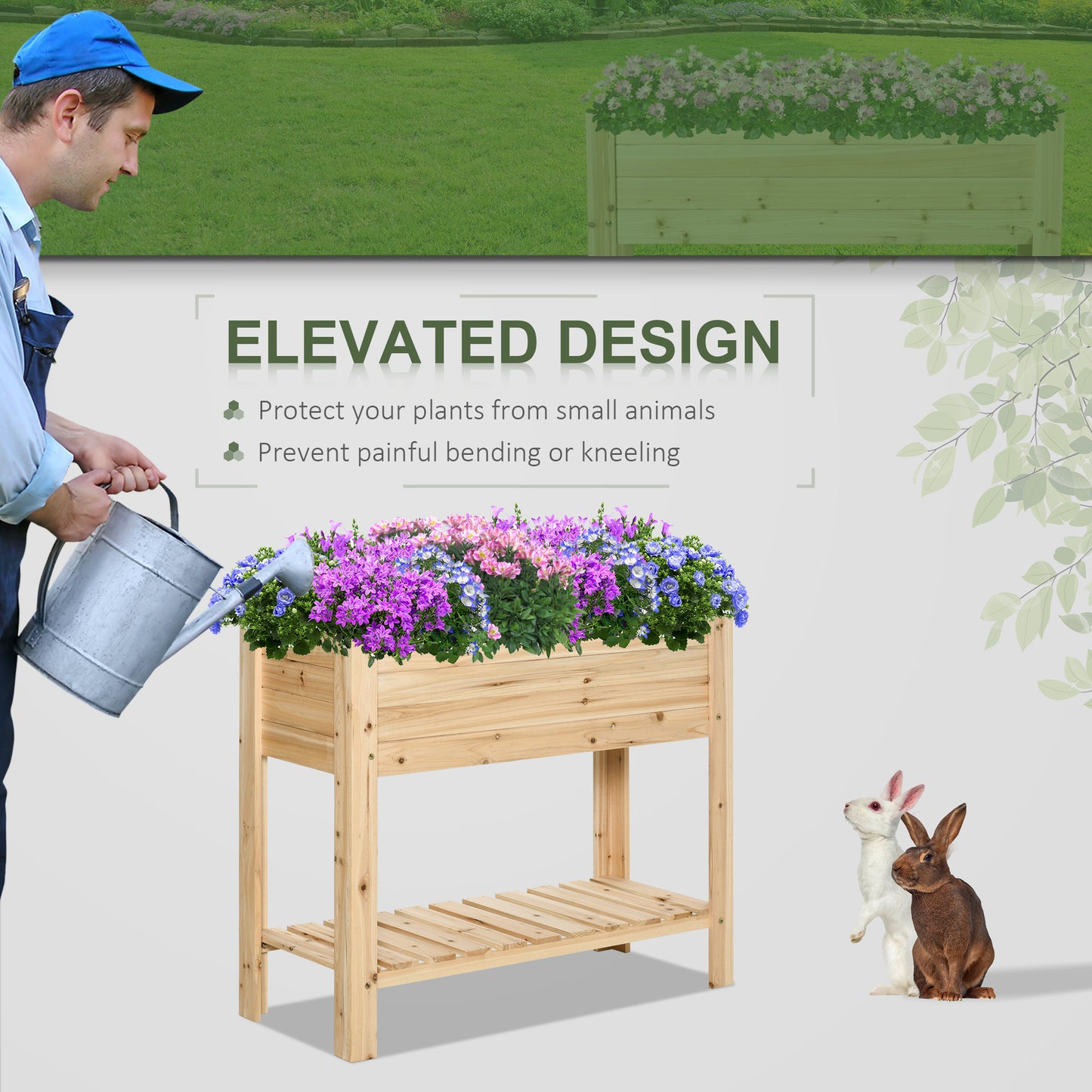 outsunny-wooden-planter-raised-garden-plant-stand-outdoor-tall-flower-bed-box-with-clapboard-nature-wood-color-100-x-40-x-84cm