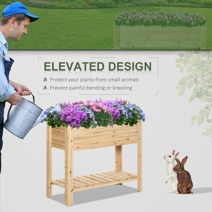 outsunny-wooden-planter-raised-garden-plant-stand-outdoor-tall-flower-bed-box-with-clapboard-nature-wood-color-100-x-40-x-84cm