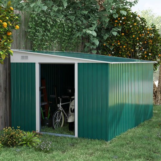 outsunny-garden-metal-storage-shed-outdoor-metal-tool-house-with-double-sliding-doors-and-2-air-vents-11-3x9-2ft-green