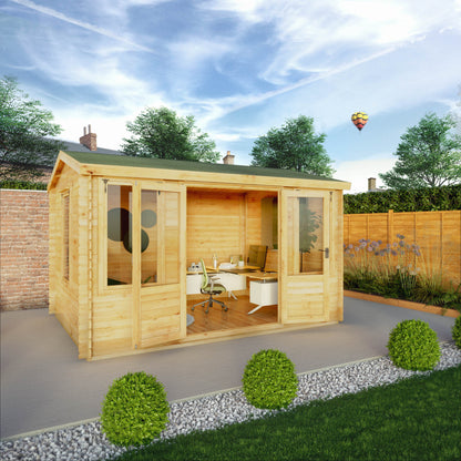 4M X 3M Log Cabin - 19Mm