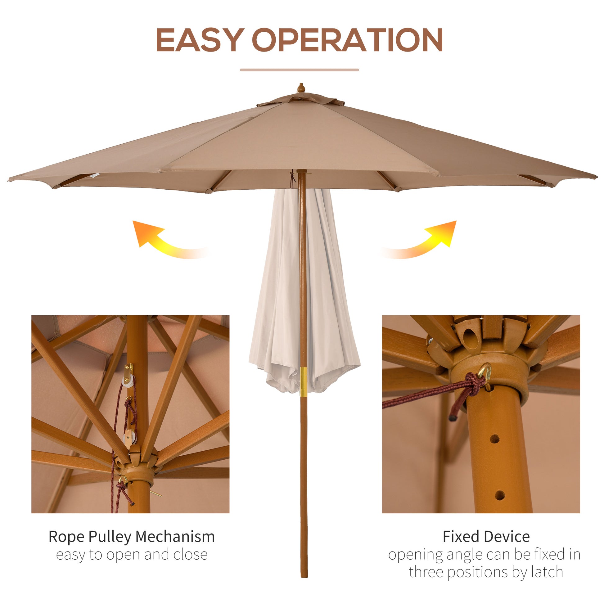 outsunny-3m-garden-umbrella-wooden-parasol-8-ribs-bamboo-sun-shade-patio-outdoor-umbrella-canopy-khaki