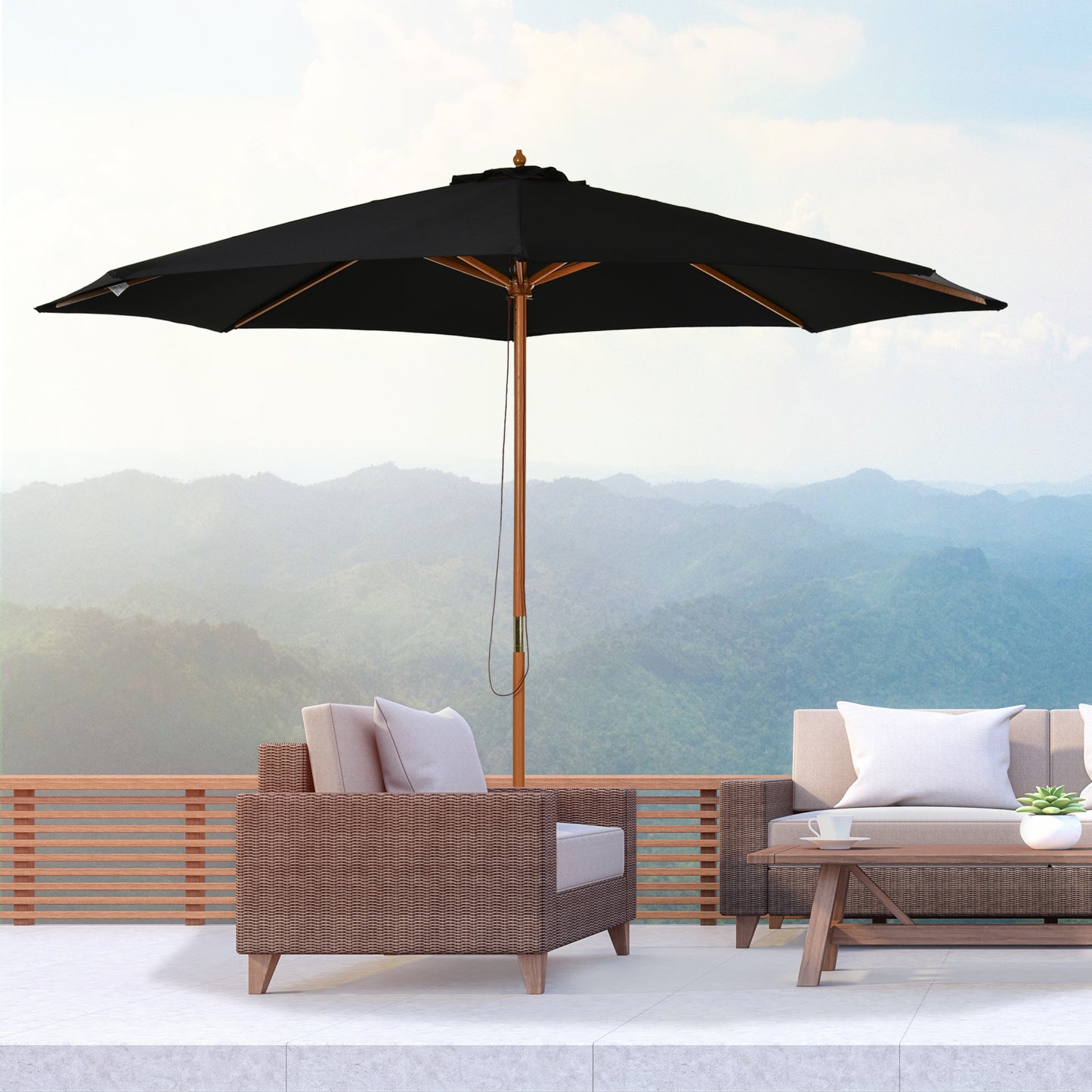 outsunny-3m-bamboo-wooden-market-patio-umbrella-garden-parasol-outdoor-sunshade-canopy-8-ribs-black