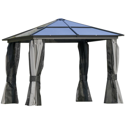 outsunny-3-x-3m-hardtop-gazebo-with-uv-resistant-polycarbonate-roof-aluminium-frame-garden-pavilion-with-mosquito-netting-and-curtains